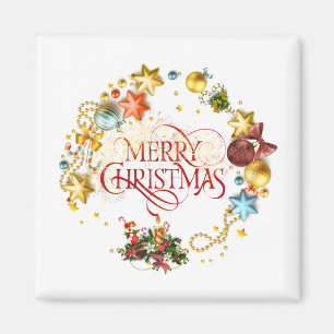 Merry Christmas wreath Magnet