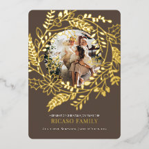 Merry Christmas Wreath Photo Card