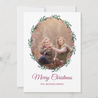Merry Christmas Wreath with Christmas Card