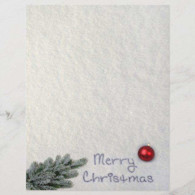 Merry Christmas written in the Snow (Front)