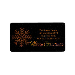 Merry Christmas x-mas Crystal Light Label