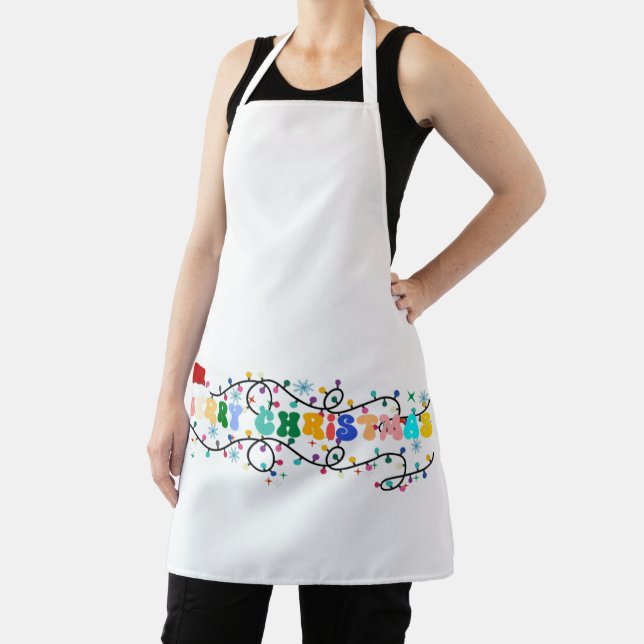 Merry christmas x mass , reindeer , santa claus apron (Insitu)