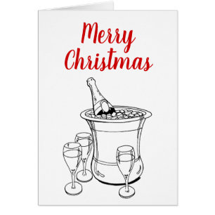 Merry Christmas Xmas Champagne Bucket Glasses
