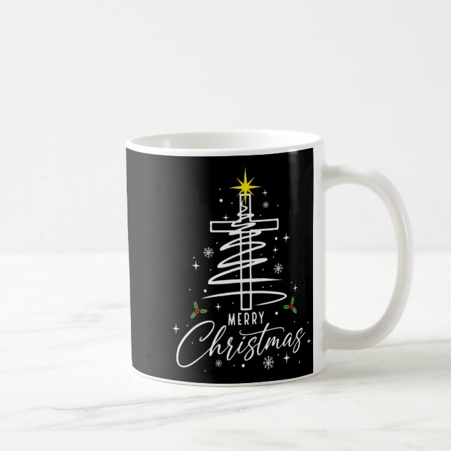Merry Christmas Xmas Christian Jesus Holiday Famil Coffee Mug (Right)