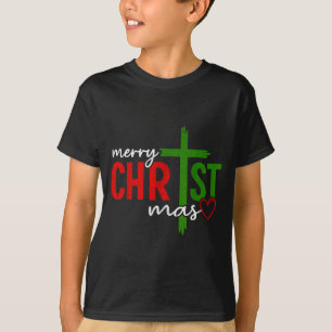 Merry Christmas Xmas Christian Jesus Holiday Famil T-Shirt