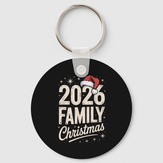 Merry Christmas Xmas Family Matching  Key Ring (Front)