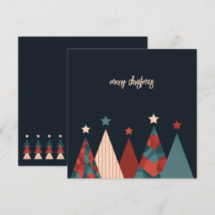 Merry Christmas xmas forest trees Card