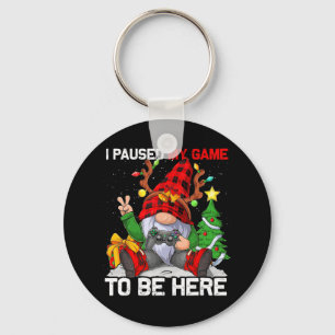 Merry Christmas Xmas Gamer Gnome Video Game Boys K Key Ring