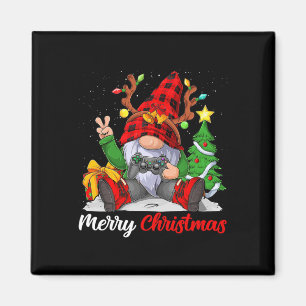 Merry Christmas Xmas Gamer Gnome Video Game Boys K Magnet