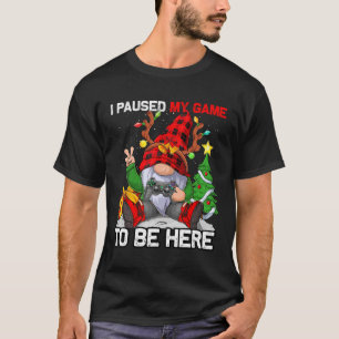 Merry Christmas Xmas Gamer Gnome Video Game Boys K T-Shirt