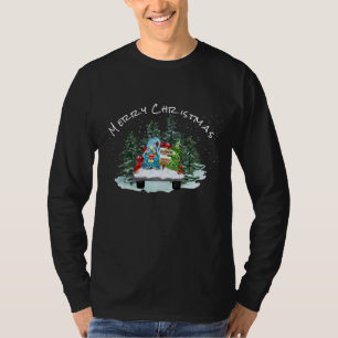 Merry Christmas Xmas Gnome Red Truck Pyjamas T-Shirt