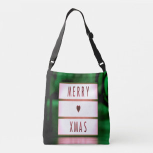 Merry Christmas XMAS Green and Red Crossbody Bag
