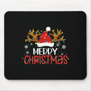 Merry Christmas Xmas Lights Family Matching Pajama Mouse Mat