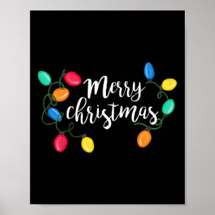 Merry Christmas Xmas Lights Family Matching Pajama Poster
