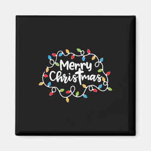 Merry Christmas Xmas Lights Pyjamas Family Matchin Magnet