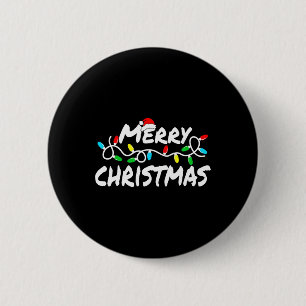 Merry Christmas Xmas Lights Pyjamas Holiday Family 6 Cm Round Badge