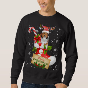 Merry Christmas Xmas Lights Santa Reindeer Sheltie Sweatshirt