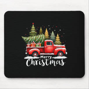 Merry Christmas Xmas Pet Lovers Red Truck Dog &amp Mouse Mat