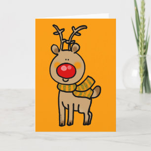 Merry Christmas - Xmas reindeer Holiday Card