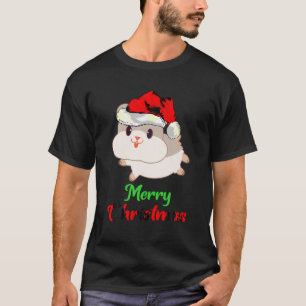 Merry Christmas Xmas Santa Hat Cute Hamster Christ T-Shirt