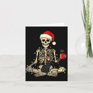 Merry Christmas Xmas Skull Skeleton Funny Matching Card