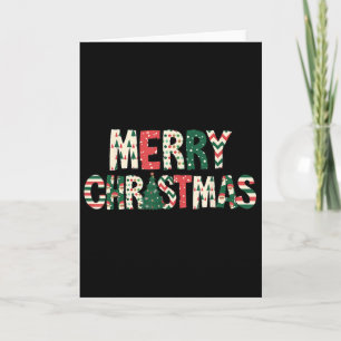 Merry Christmas Xmas Tree Santa Claus Family Pajam Card