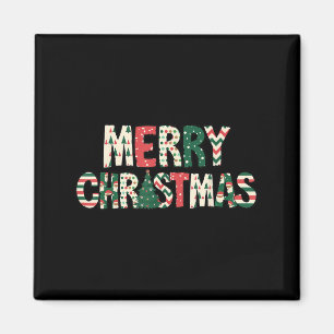 Merry Christmas Xmas Tree Santa Claus Family Pajam Magnet