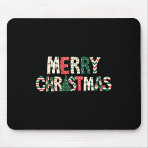 Merry Christmas Xmas Tree Santa Claus Family Pajam Mouse Mat