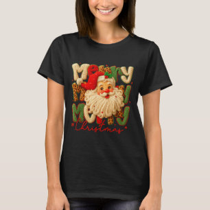 Merry Christmas Xmas Vibes Santa Latch Hook Yarn C T-Shirt