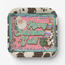 Merry Christmas, Y’all paper plates