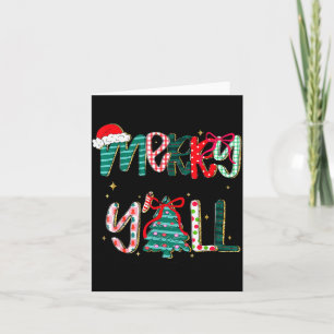 Merry Christmas Y’all Southern Christmas Tree Girl Card