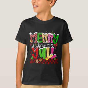 Merry Christmas Y’all Southern Christmas Tree Girl T-Shirt