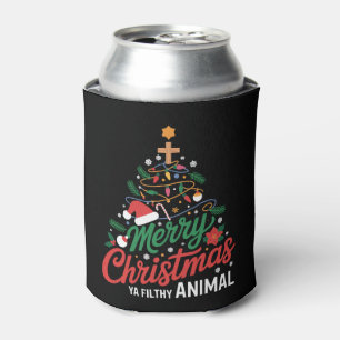 Merry Christmas Ya Filthy Animal Funny Xmas Family Can Cooler