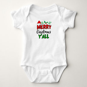 Merry Christmas Y'all Baby Bodysuit