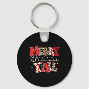 Merry Christmas Yall Christmas Xmas Men Women Kids Key Ring