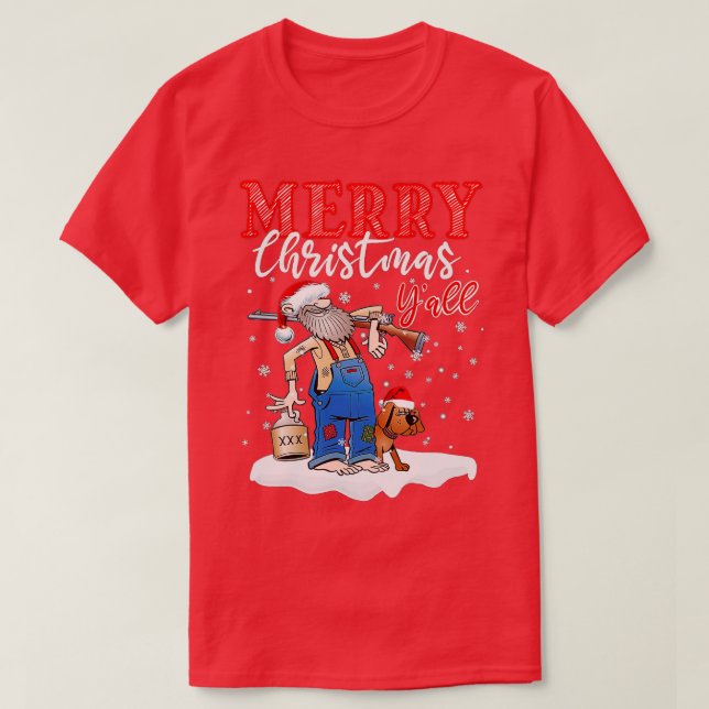 Merry Christmas Y'all, Country Christmas in the Mo T-Shirt (Design Front)