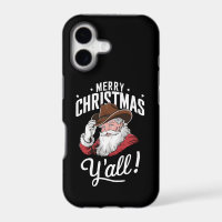 Merry Christmas Y'all Country Cowboy Santa Claus