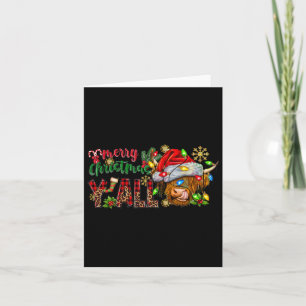 Merry Christmas Y'all Cute Highland Cow Christmas  Card