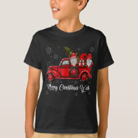 Merry Christmas Y'all Gnomes Santa Retro Red Truck