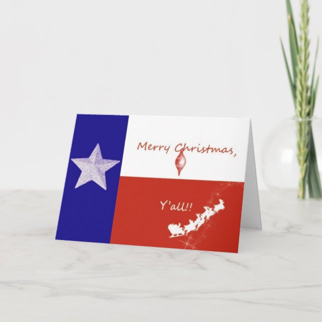 Merry Christmas Y'all! Holiday Card (Front)
