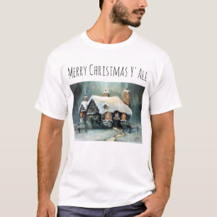 Merry Christmas Y'All Marvellous Winter Night  T-Shirt