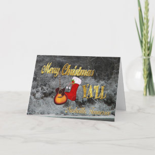 Merry Christmas Yall Nashville Tennessee Holiday Card