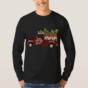Merry Christmas Y'all Retro Gnomes Red Truck South T-Shirt