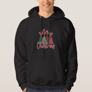 Merry Christmas Ya'll Retro Vintage Plaid Ugly Xma Hoodie