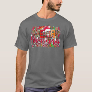 Merry Christmas Ya'll Retro Vintage Plaid Ugly Xma T-Shirt