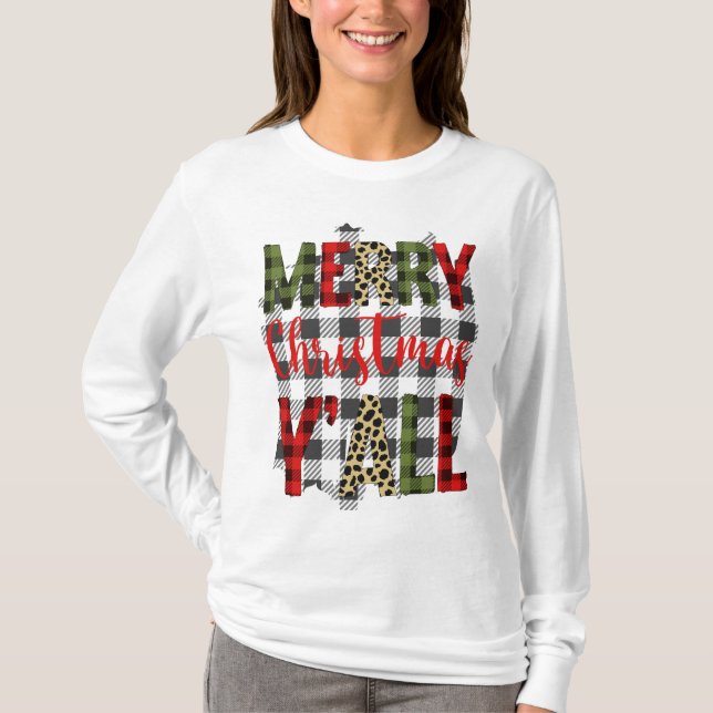 Merry Christmas Y'all T-shirt (Front)