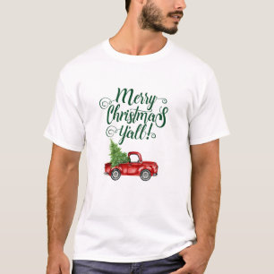 Merry Christmas Y'all Vintage Truck Christmas T-Shirt
