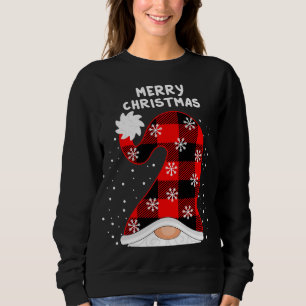 Merry Christmas Y'all With Gnomes Plaid Chequered  Sweatshirt