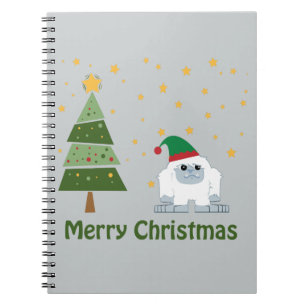 Merry Christmas Yeti Notebook