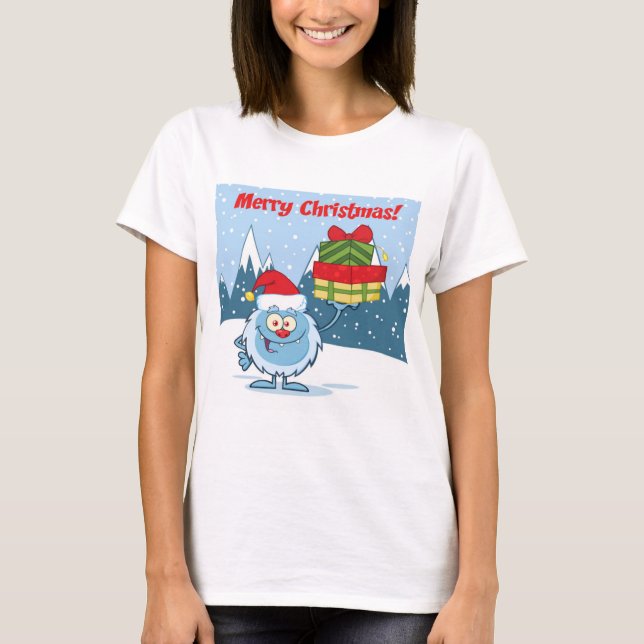 Merry Christmas Yeti T-Shirt (Front)